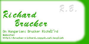 richard brucker business card